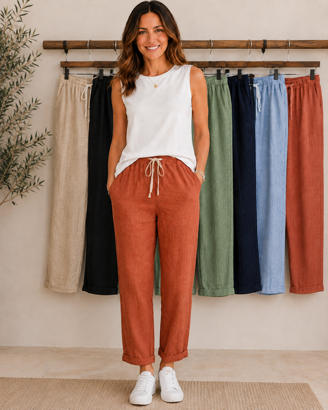 Anaïs | Pantalon fluide à taille élastique