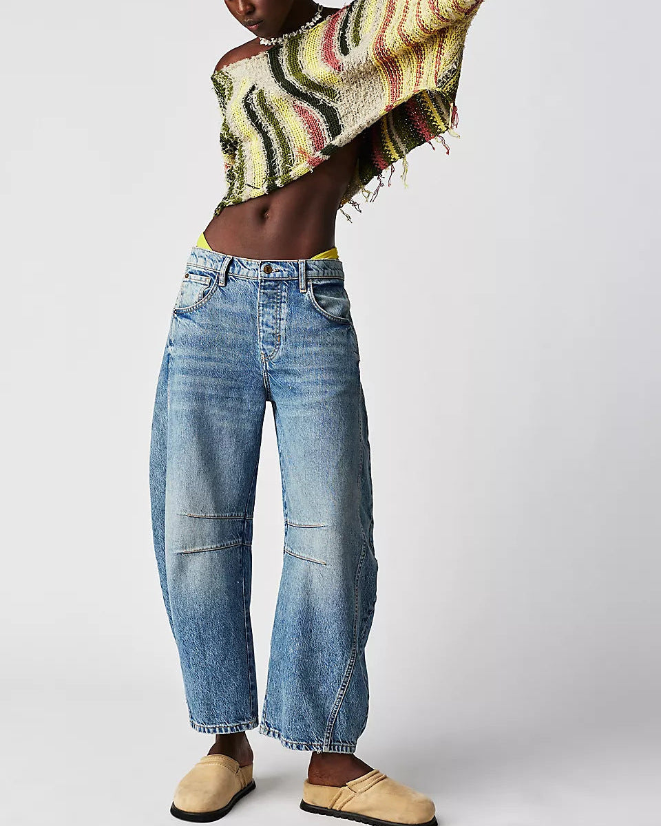 Alix | Pantalon balloon effet denim