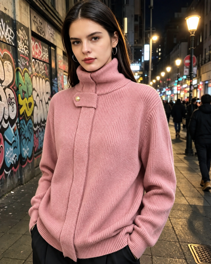 Noémie | Pull Zippé Col Montant