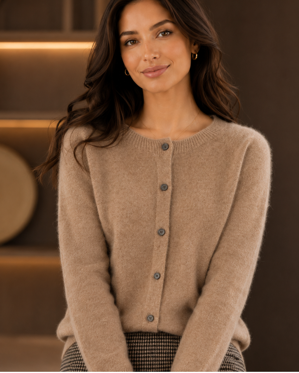 Léonie | Cardigan en maille à col rond