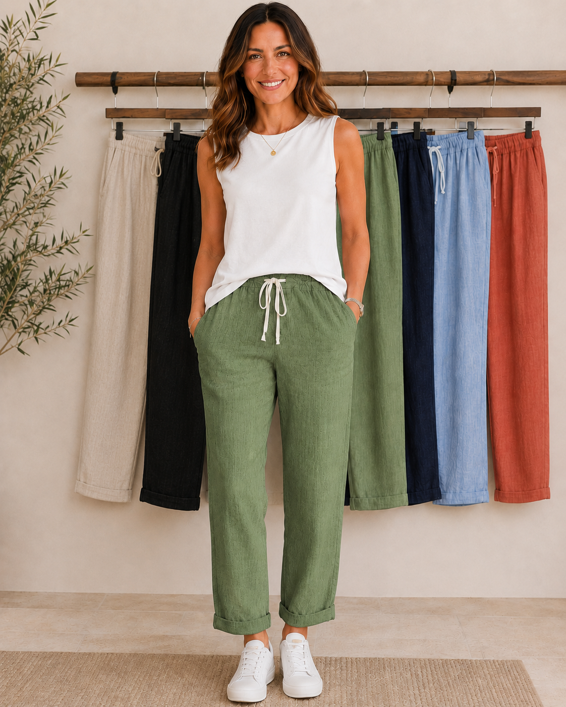 Anaïs | Pantalon fluide à taille élastique