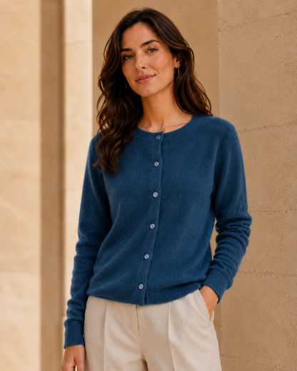 Léonie | Cardigan en maille à col rond