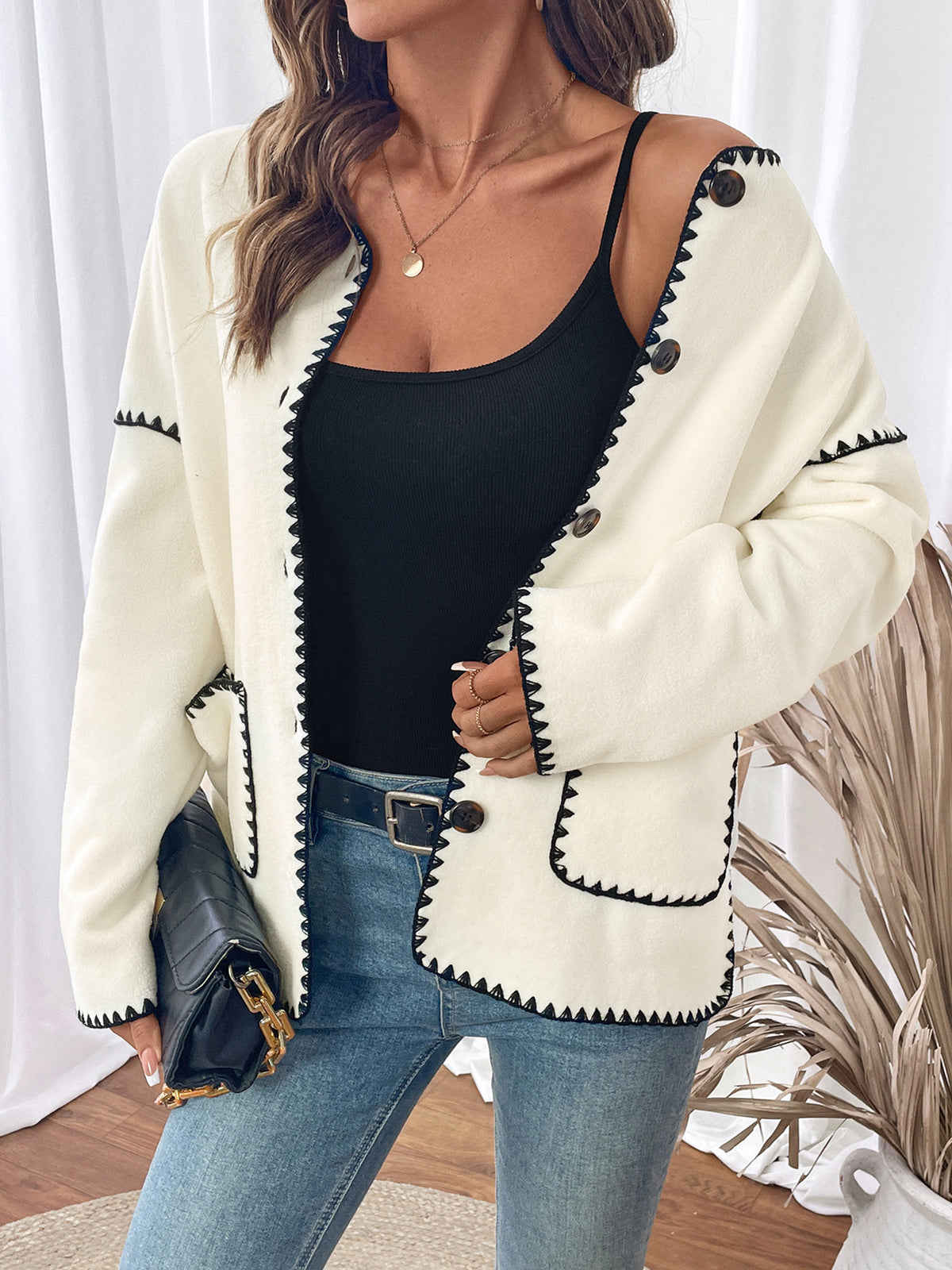 Romy | Veste Polaire à Finitions Contrastées