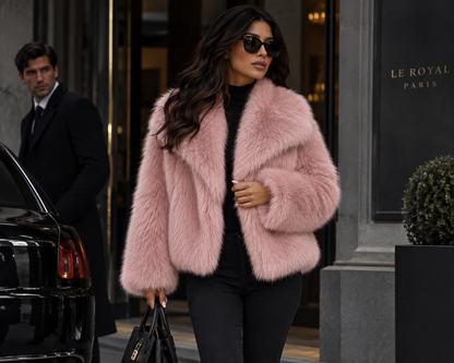 Élina | Veste Douce & Chic en Fausse Fourrure