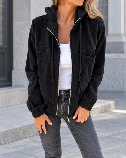 Lya | Veste Rétro Légère en Velours Côtelé