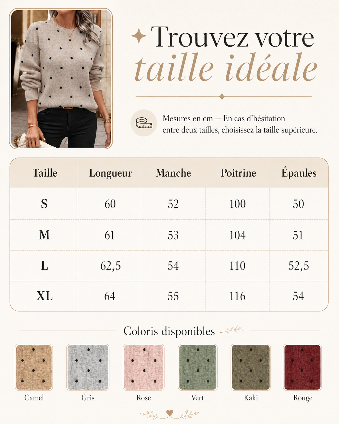 Clémence | Pull à pois en maille jacquard