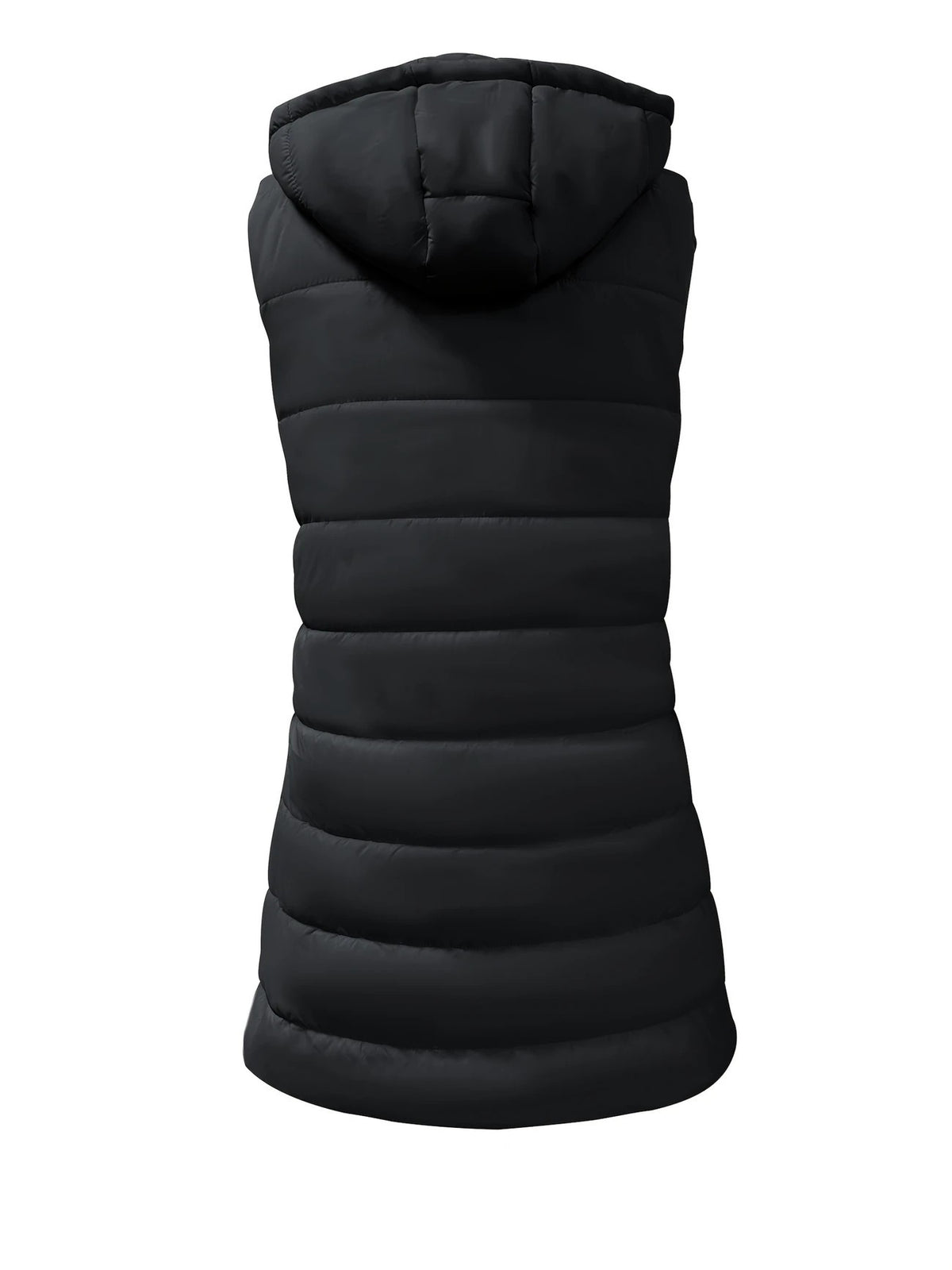 Aveline | Gilet Long Matelassé à Capuche