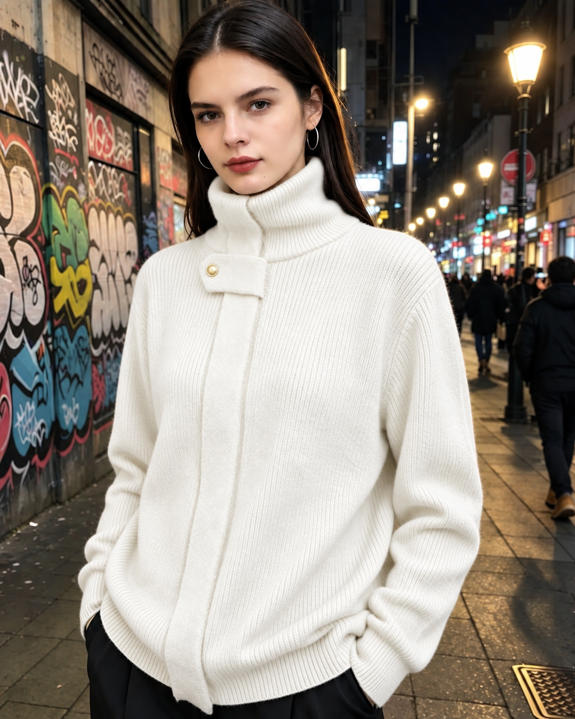 Noémie | Pull Zippé Col Montant