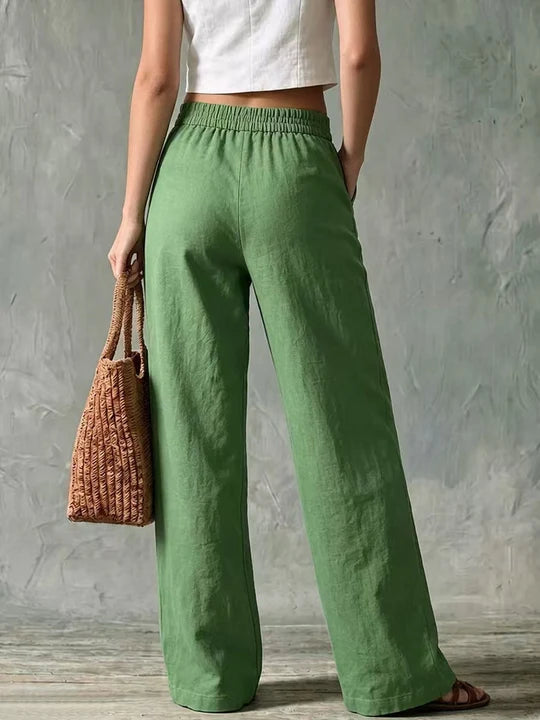 Riviera | Pantalon Palazzo Taille Haute
